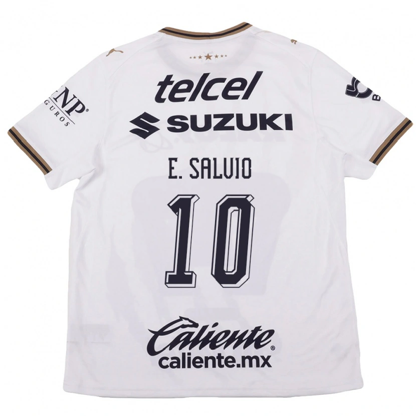 Danxen Kvinnor Eduardo Salvio #10 Vit Svart Brun Bortatröja Matchtröjor 2026/27 Tröjor T-Tröja