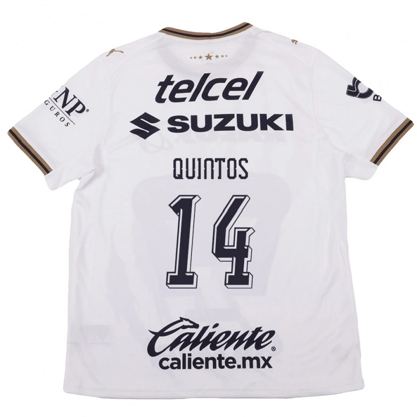 Danxen Kvinnor Bibiana Quintos #14 Vit Svart Brun Bortatröja Matchtröjor 2026/27 Tröjor T-Tröja