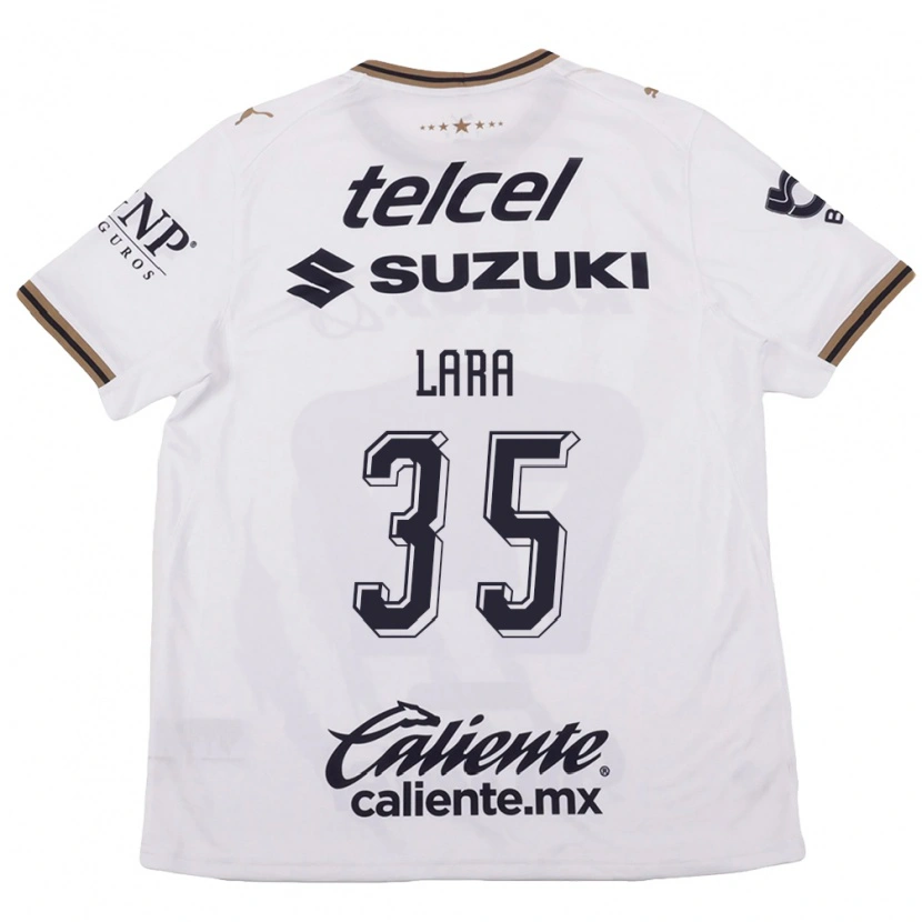 Danxen Kvinnor Pablo Lara #35 Vit Svart Brun Bortatröja Matchtröjor 2026/27 Tröjor T-Tröja