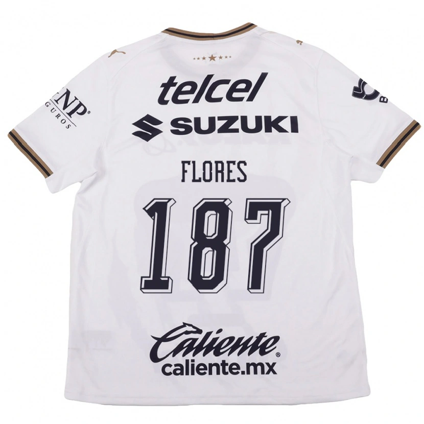 Danxen Kvinnor Jonathan Flores #187 Vit Svart Brun Bortatröja Matchtröjor 2026/27 Tröjor T-Tröja