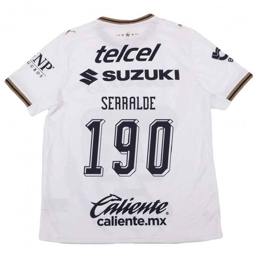 Danxen Kvinnor Gerardo Serralde #190 Vit Svart Brun Bortatröja Matchtröjor 2026/27 Tröjor T-Tröja