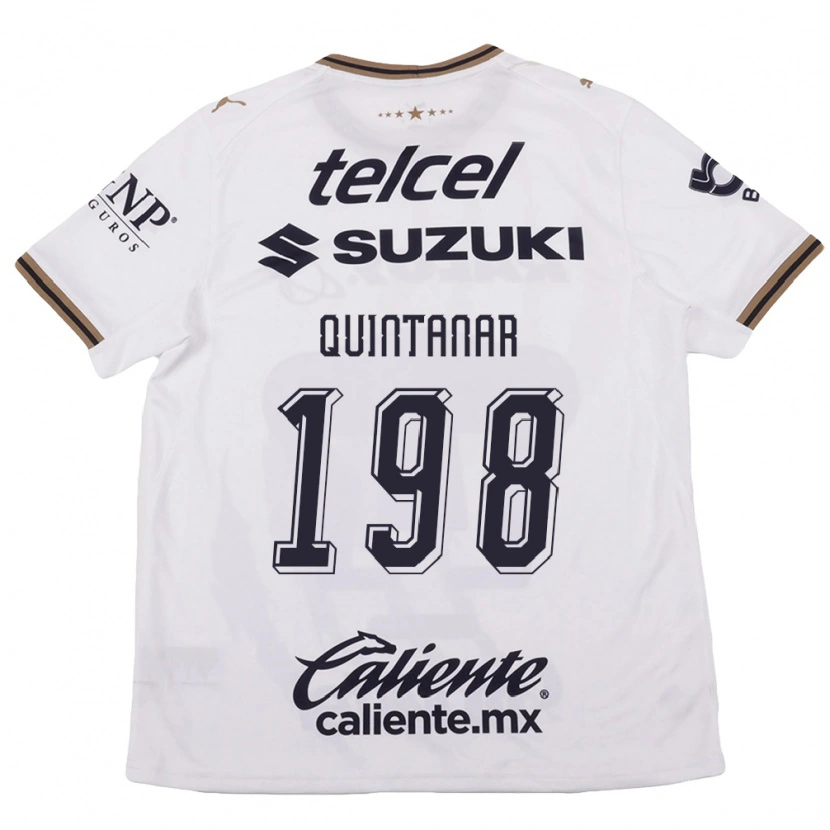 Danxen Kvinnor Edgar Quintanar #198 Vit Svart Brun Bortatröja Matchtröjor 2026/27 Tröjor T-Tröja