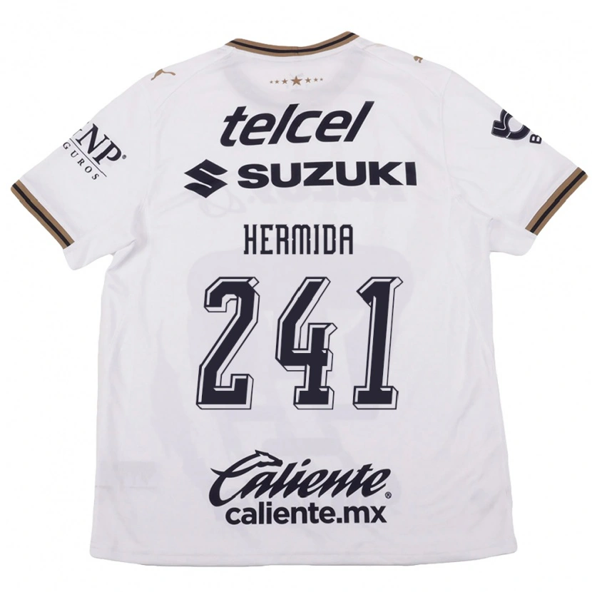 Danxen Kvinnor Emiliano Hermida #241 Vit Svart Brun Bortatröja Matchtröjor 2026/27 Tröjor T-Tröja