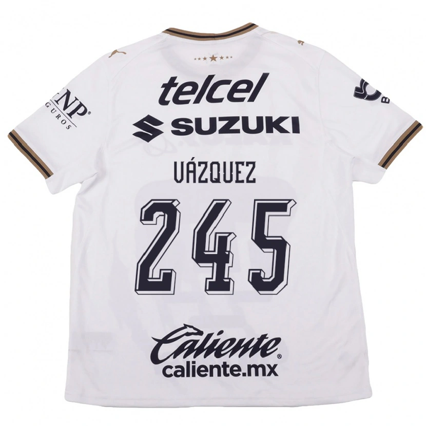 Danxen Kvinnor Austin Vázquez #245 Vit Svart Brun Bortatröja Matchtröjor 2026/27 Tröjor T-Tröja