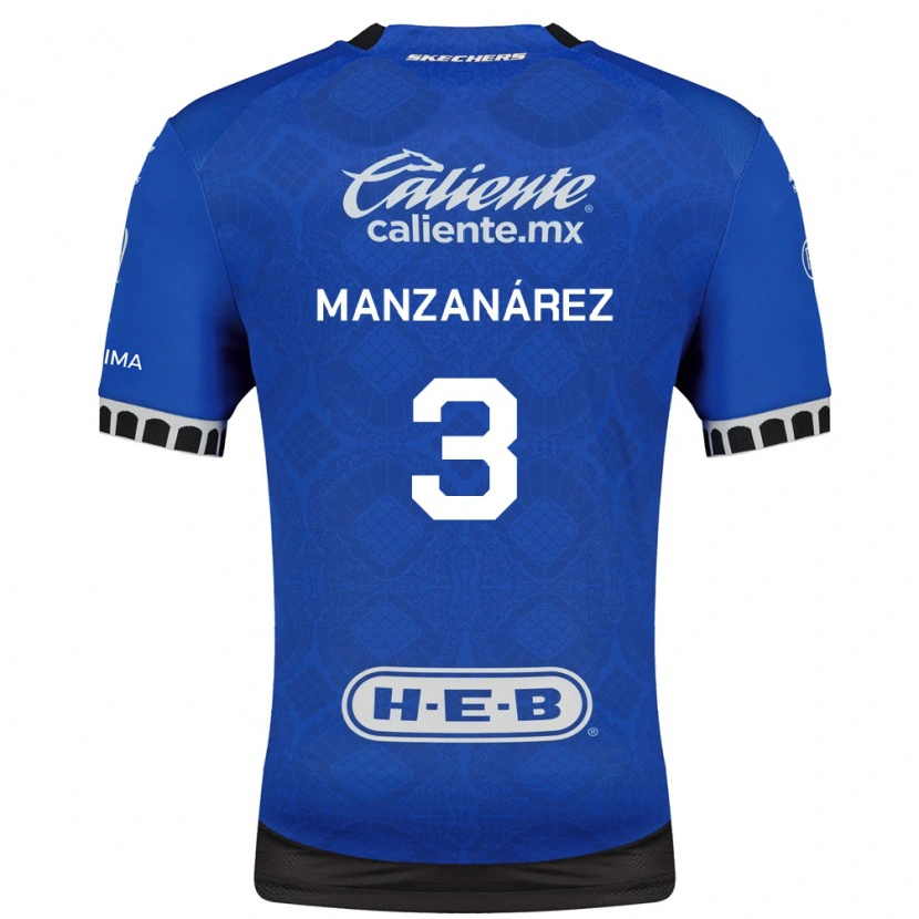 Danxen Kvinnor Óscar Manzanárez #3 Kungligt Blå Vit Svart Bortatröja Matchtröjor 2026/27 Tröjor T-Tröja