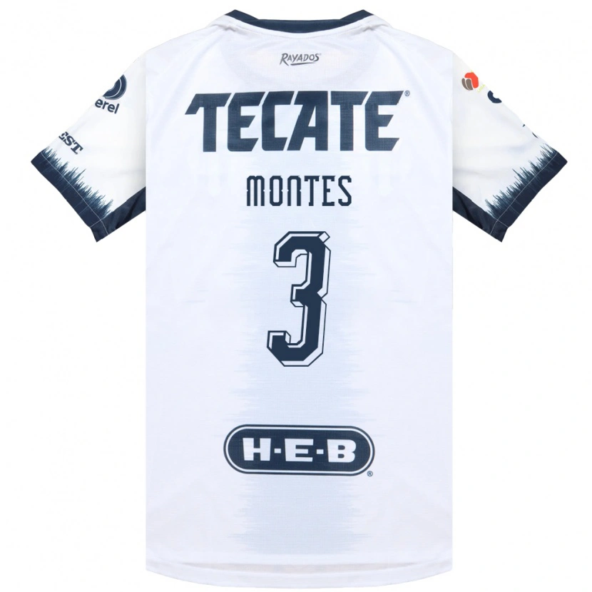Danxen Kvinnor Cesar Montes #3 Vit Bläckblå Röd Bortatröja Matchtröjor 2026/27 Tröjor T-Tröja