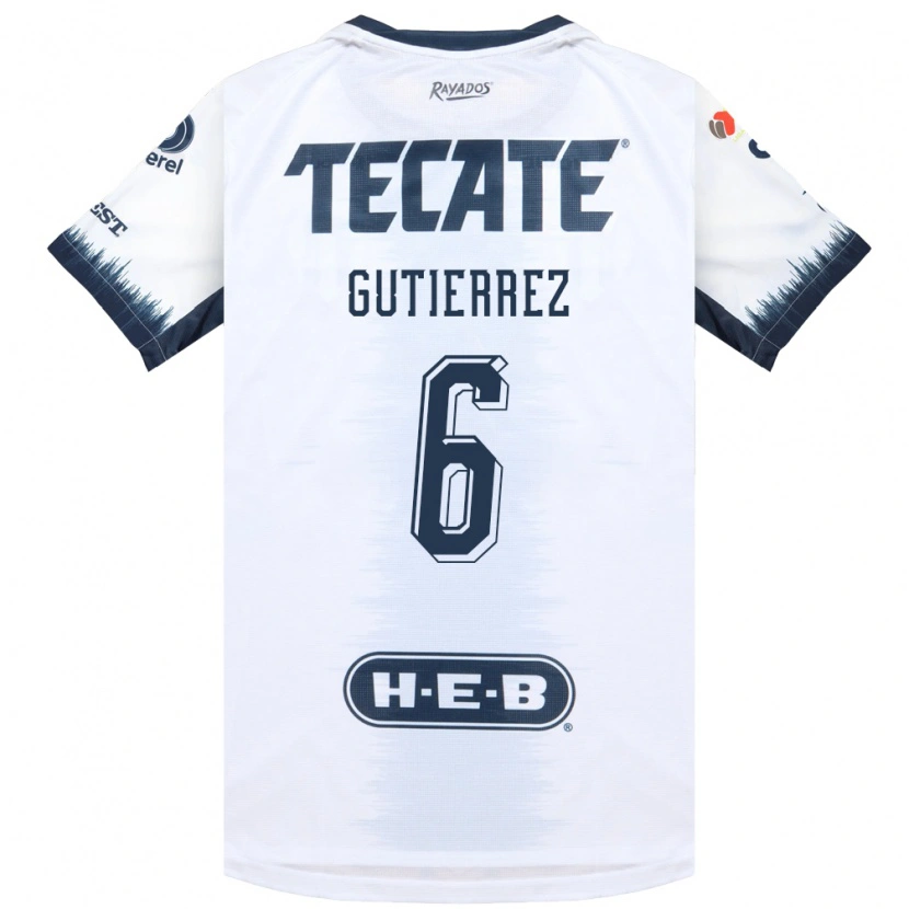 Danxen Kvinnor Edson Gutierrez #6 Vit Bläckblå Röd Bortatröja Matchtröjor 2026/27 Tröjor T-Tröja