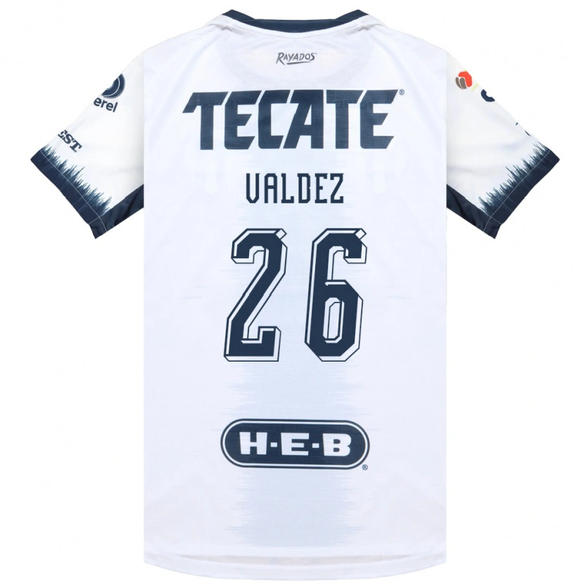 Danxen Kvinnor Valeria Valdez #26 Vit Bläckblå Röd Bortatröja Matchtröjor 2026/27 Tröjor T-Tröja
