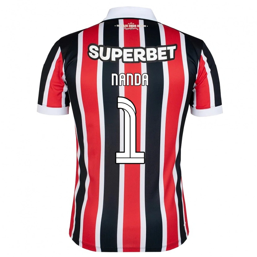 Danxen Kvinnor Nanda #1 Röd Vit Svart Bortatröja Matchtröjor 2026/27 Tröjor T-Tröja