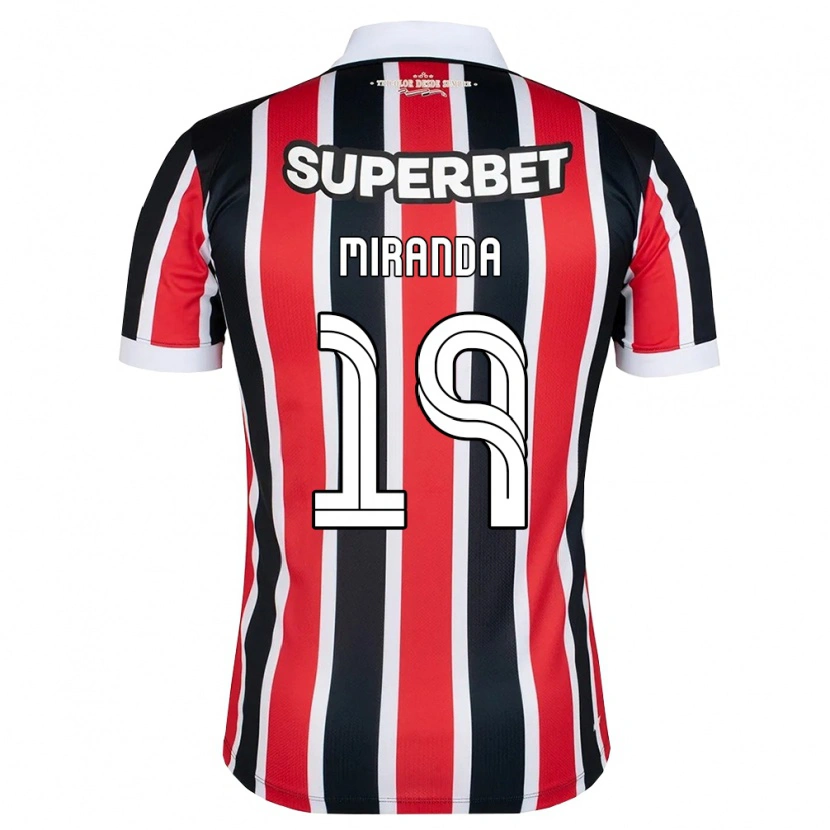 Danxen Kvinnor Gustavo Miranda #19 Röd Vit Svart Bortatröja Matchtröjor 2026/27 Tröjor T-Tröja
