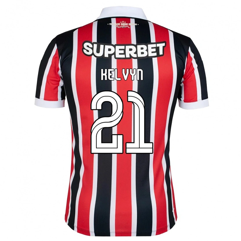 Danxen Kvinnor Kelvyn Da Costa Dos Reis #21 Röd Vit Svart Bortatröja Matchtröjor 2026/27 Tröjor T-Tröja
