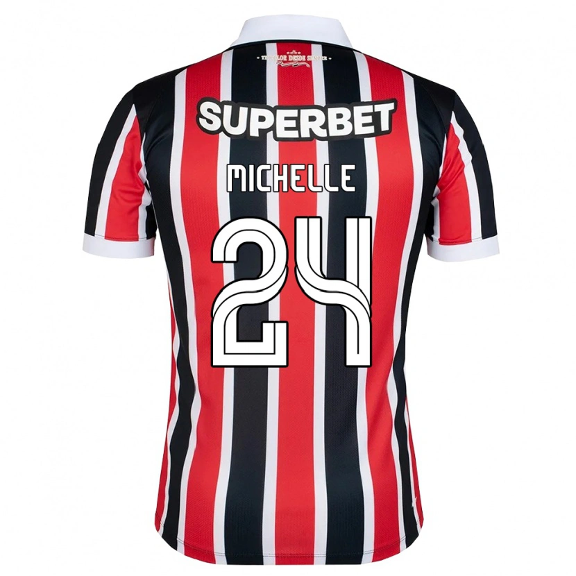 Danxen Kvinnor Michelle #24 Röd Vit Svart Bortatröja Matchtröjor 2026/27 Tröjor T-Tröja