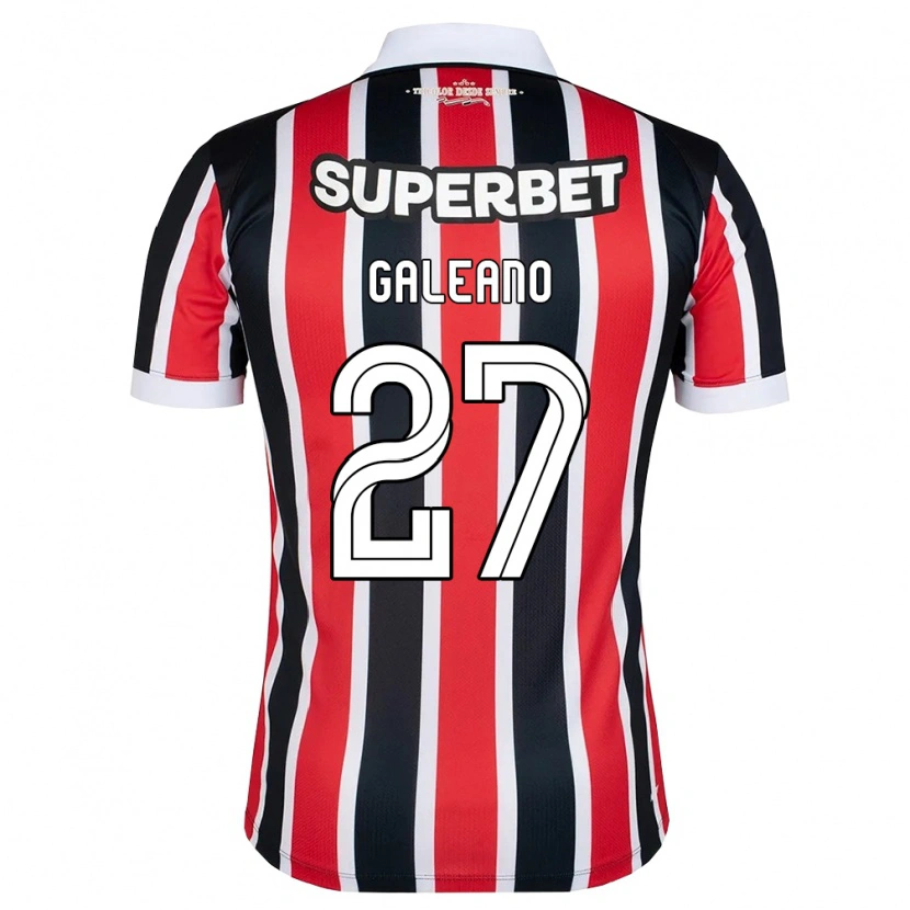 Danxen Kvinnor Antonio Galeano #27 Röd Vit Svart Bortatröja Matchtröjor 2026/27 Tröjor T-Tröja