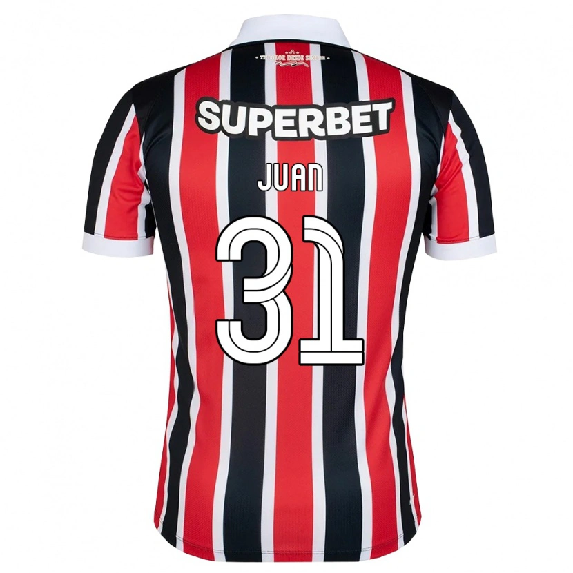 Danxen Kvinnor Juan #31 Röd Vit Svart Bortatröja Matchtröjor 2026/27 Tröjor T-Tröja