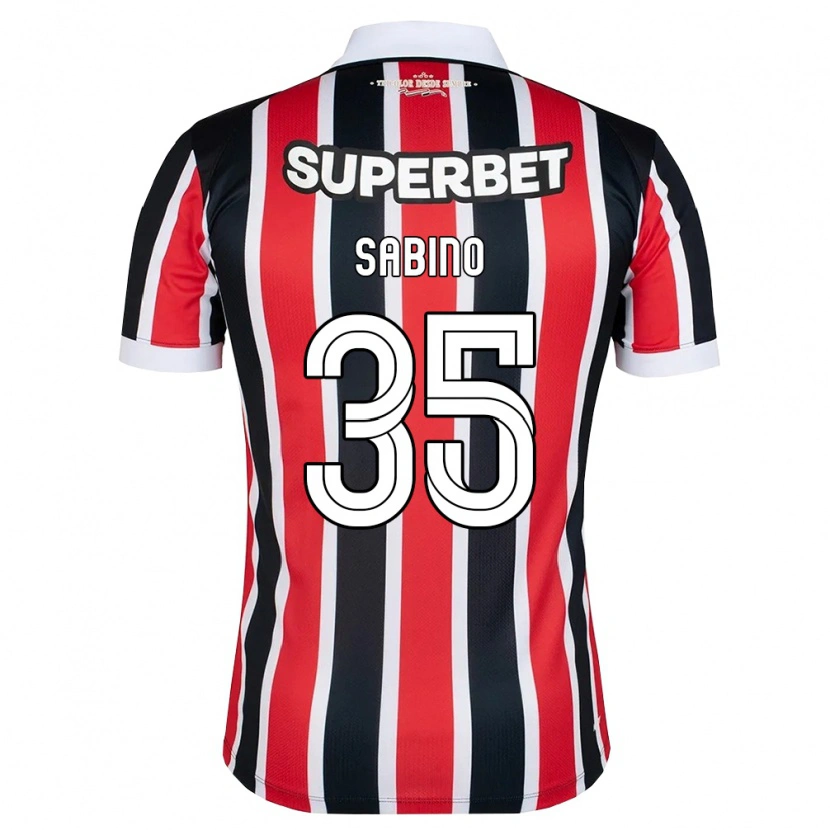 Danxen Kvinnor José Sabino Chagas Monteiro #35 Röd Vit Svart Bortatröja Matchtröjor 2026/27 Tröjor T-Tröja