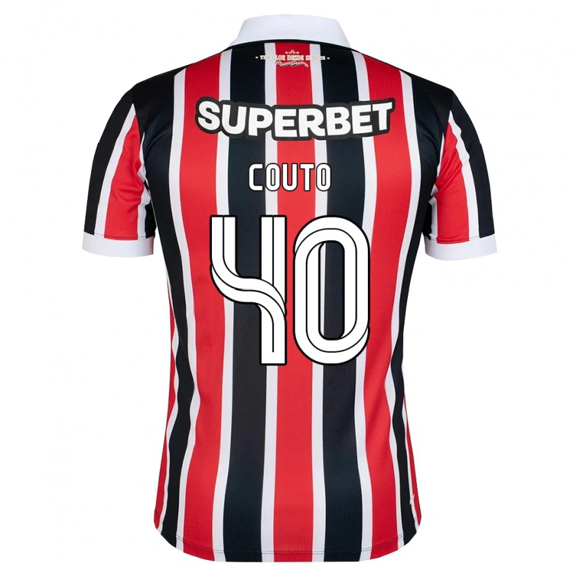 Danxen Kvinnor Thiago Couto #40 Röd Vit Svart Bortatröja Matchtröjor 2026/27 Tröjor T-Tröja