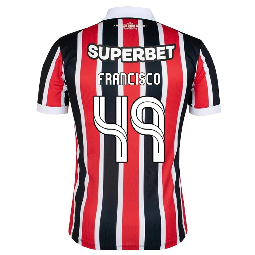 Danxen Kvinnor Ryan Francisco #49 Röd Vit Svart Bortatröja Matchtröjor 2026/27 Tröjor T-Tröja
