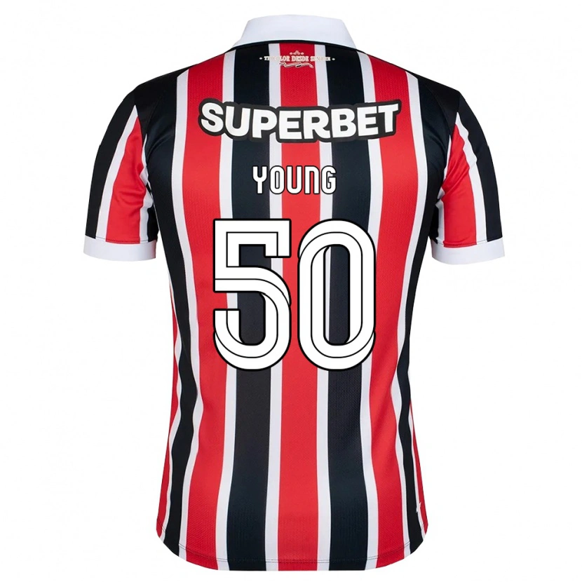 Danxen Kvinnor Young Navarro Moraes #50 Röd Vit Svart Bortatröja Matchtröjor 2026/27 Tröjor T-Tröja