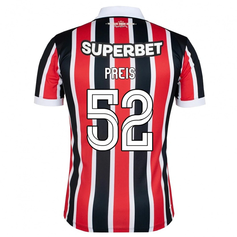 Danxen Kvinnor Felipe Preis #52 Röd Vit Svart Bortatröja Matchtröjor 2026/27 Tröjor T-Tröja
