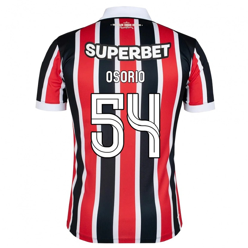 Danxen Kvinnor Luis Osorio #54 Röd Vit Svart Bortatröja Matchtröjor 2026/27 Tröjor T-Tröja