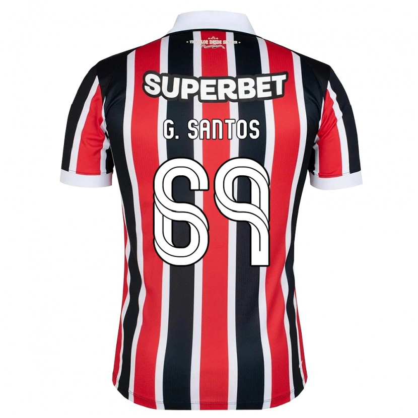 Danxen Kvinnor Guilherme Santos #69 Röd Vit Svart Bortatröja Matchtröjor 2026/27 Tröjor T-Tröja