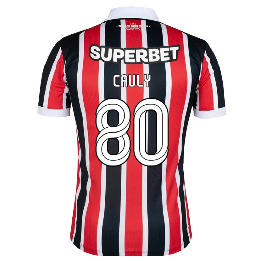 Danxen Kvinnor Cauly Oliveira Souza #80 Röd Vit Svart Bortatröja Matchtröjor 2026/27 Tröjor T-Tröja