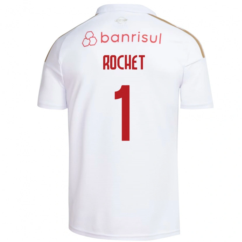 Danxen Kvinnor Sergio Rochet #1 Vit Röd Bortatröja Matchtröjor 2026/27 Tröjor T-Tröja