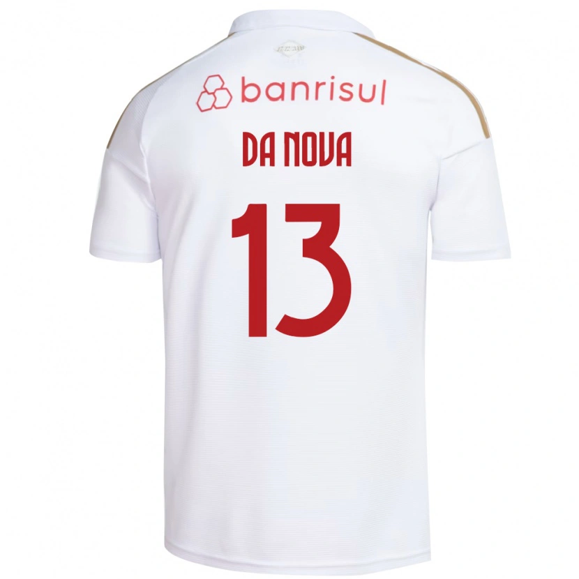Danxen Kvinnor Érick Da Nova #13 Vit Röd Bortatröja Matchtröjor 2026/27 Tröjor T-Tröja