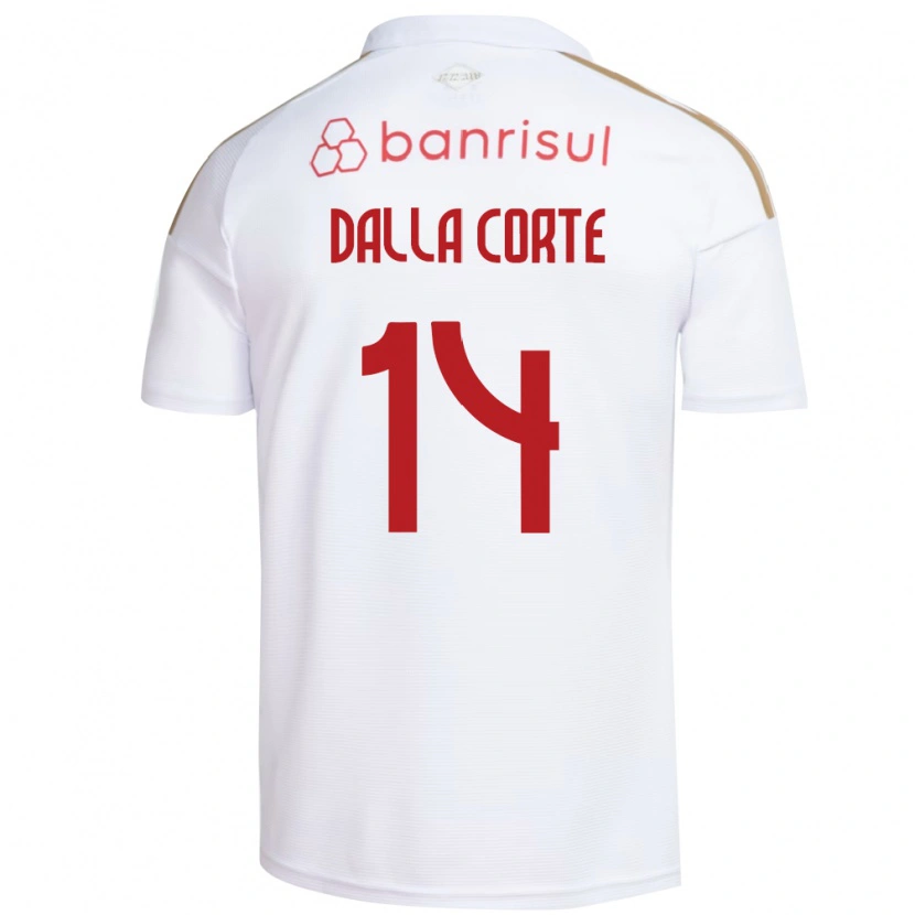 Danxen Kvinnor João Dalla Corte #14 Vit Röd Bortatröja Matchtröjor 2026/27 Tröjor T-Tröja