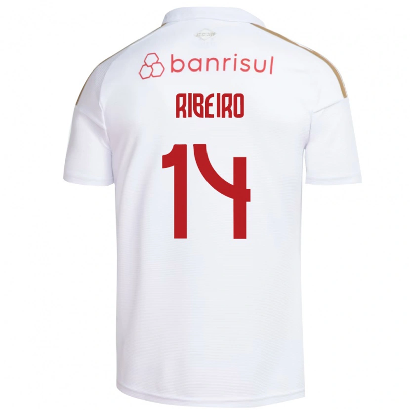 Danxen Kvinnor Lucas Ribeiro #14 Vit Röd Bortatröja Matchtröjor 2026/27 Tröjor T-Tröja