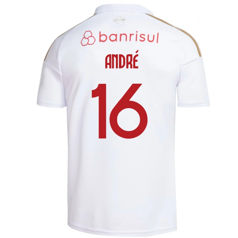 Danxen Kvinnor André Sion Lemos Oliveira #16 Vit Röd Bortatröja Matchtröjor 2026/27 Tröjor T-Tröja