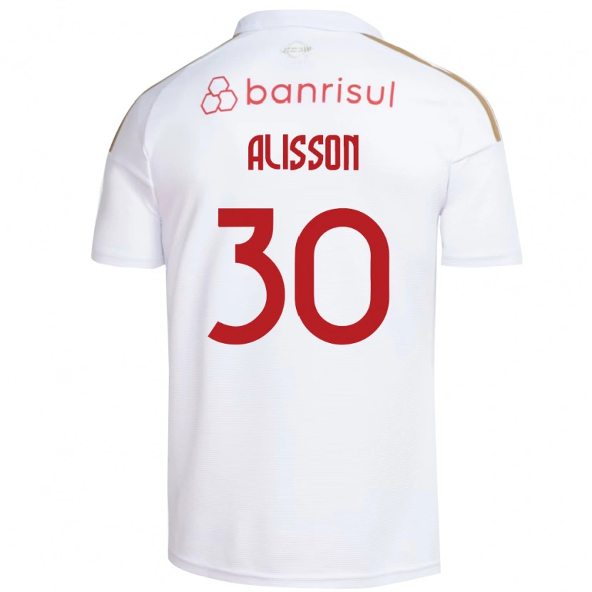 Danxen Kvinnor Alisson Rodrigues De Melo #30 Vit Röd Bortatröja Matchtröjor 2026/27 Tröjor T-Tröja