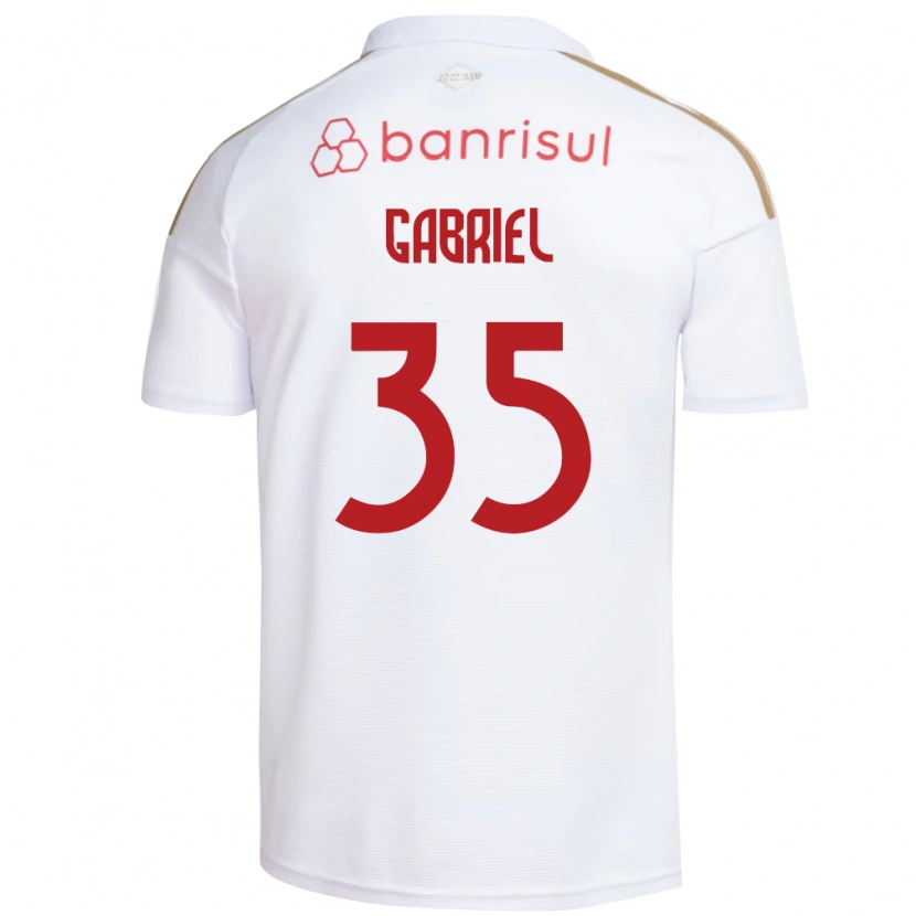 Danxen Kvinnor Ze Gabriel #35 Vit Röd Bortatröja Matchtröjor 2026/27 Tröjor T-Tröja