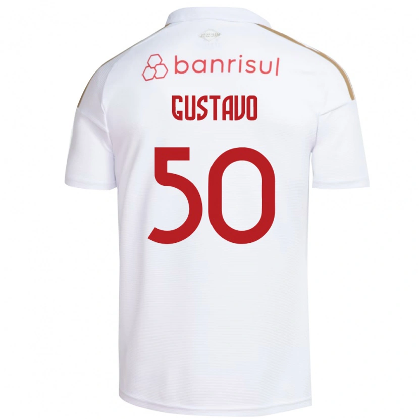 Danxen Kvinnor Gustavo Dos Santos #50 Vit Röd Bortatröja Matchtröjor 2026/27 Tröjor T-Tröja
