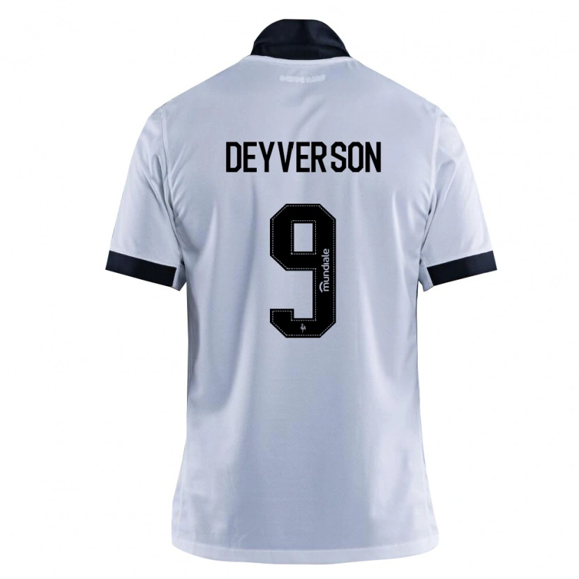 Danxen Kvinnor Deyverson #9 Svart Vit Bortatröja Matchtröjor 2026/27 Tröjor T-Tröja