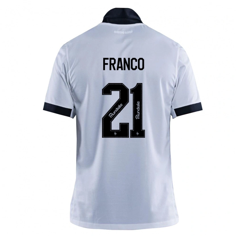 Danxen Kvinnor Alan Franco #21 Svart Vit Bortatröja Matchtröjor 2026/27 Tröjor T-Tröja