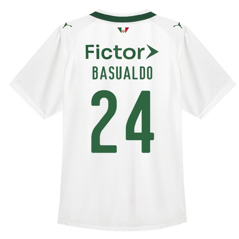 Danxen Kvinnor Luis Basualdo #24 Grön Vit Bortatröja Matchtröjor 2026/27 Tröjor T-Tröja