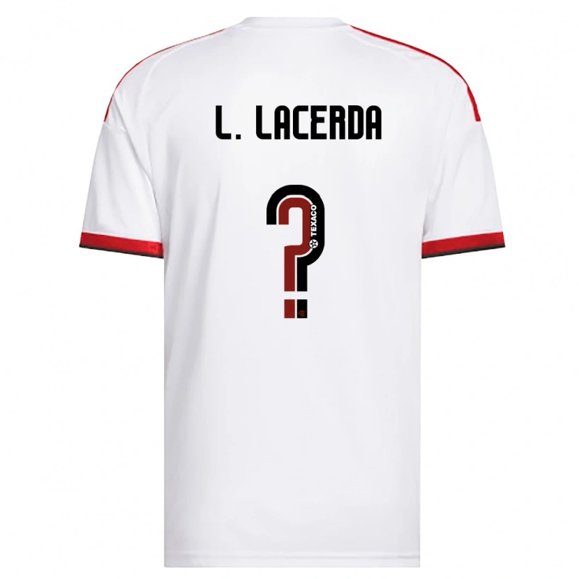 Danxen Kvinnor Iago Lacerda #0 Vit Röd Svart Bortatröja Matchtröjor 2026/27 Tröjor T-Tröja