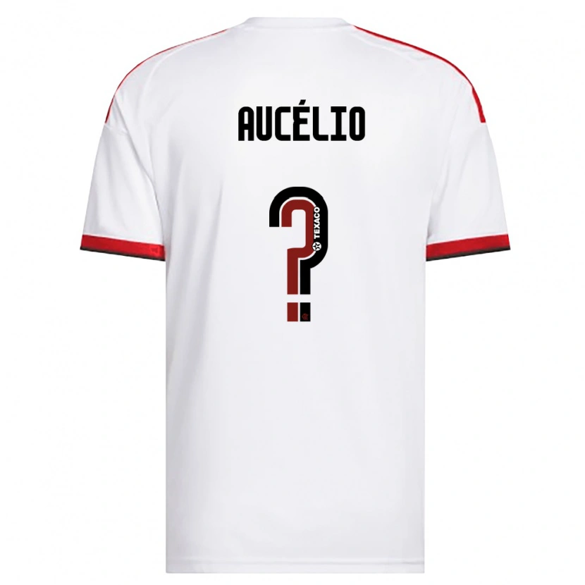 Danxen Kvinnor Luis Aucélio #0 Vit Röd Svart Bortatröja Matchtröjor 2026/27 Tröjor T-Tröja