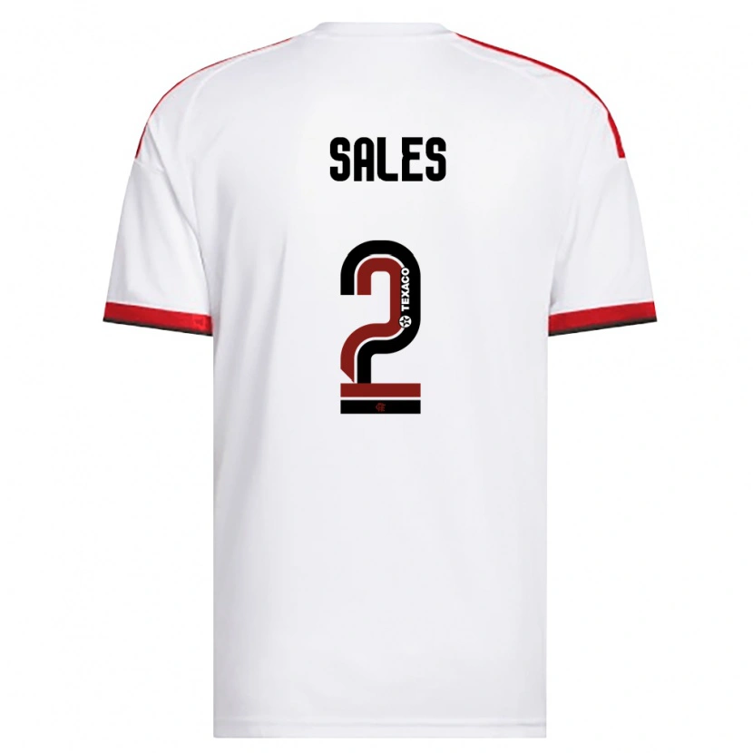 Danxen Kvinnor Daniel Sales #2 Vit Röd Svart Bortatröja Matchtröjor 2026/27 Tröjor T-Tröja