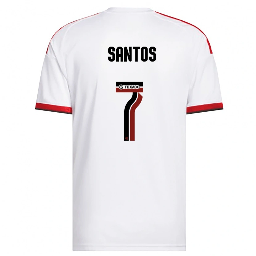 Danxen Kvinnor Alan Santos #7 Vit Röd Svart Bortatröja Matchtröjor 2026/27 Tröjor T-Tröja