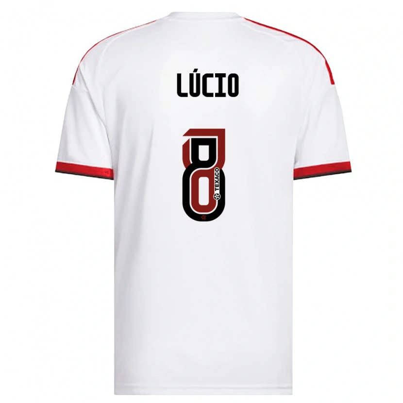 Danxen Kvinnor Pablo Lúcio #8 Vit Röd Svart Bortatröja Matchtröjor 2026/27 Tröjor T-Tröja