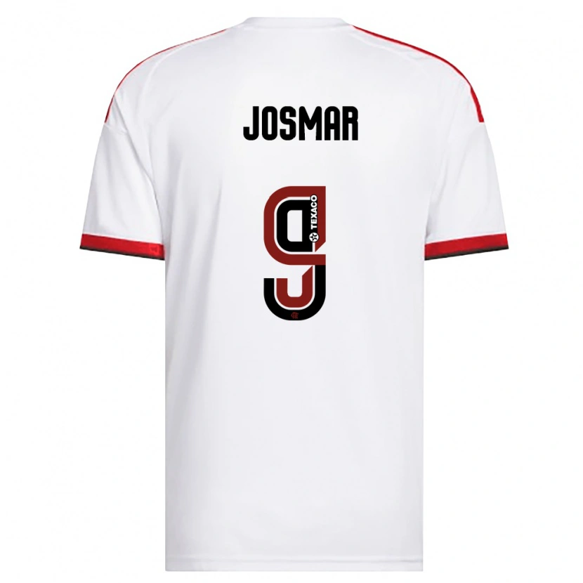 Danxen Kvinnor Josmar Silva Miranda #9 Vit Röd Svart Bortatröja Matchtröjor 2026/27 Tröjor T-Tröja
