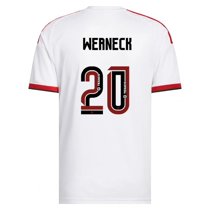 Danxen Kvinnor Gabriel Werneck #20 Vit Röd Svart Bortatröja Matchtröjor 2026/27 Tröjor T-Tröja