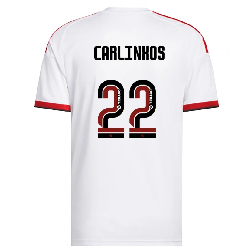 Danxen Kvinnor Carlinhos #22 Vit Röd Svart Bortatröja Matchtröjor 2026/27 Tröjor T-Tröja