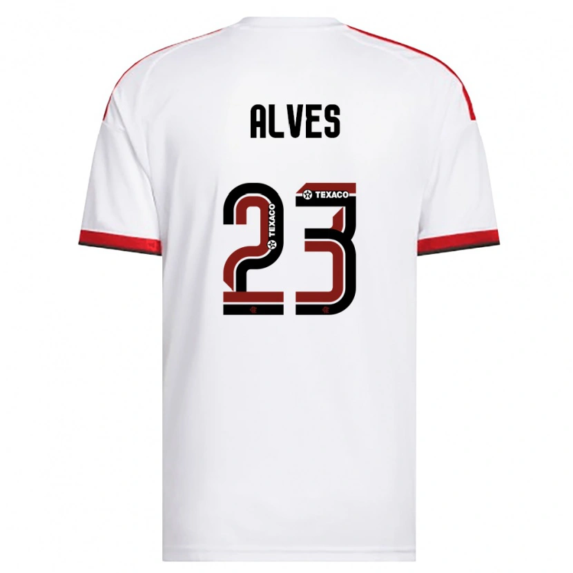 Danxen Kvinnor Karol Alves #23 Vit Röd Svart Bortatröja Matchtröjor 2026/27 Tröjor T-Tröja