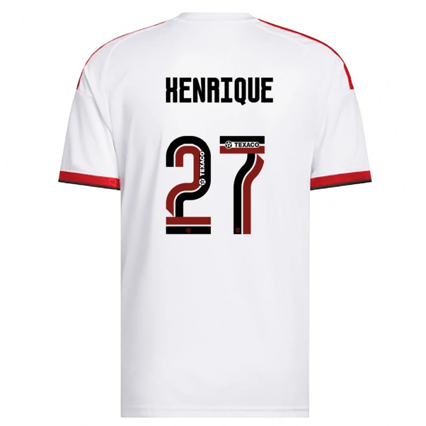 Danxen Kvinnor Bruno Henrique #27 Vit Röd Svart Bortatröja Matchtröjor 2026/27 Tröjor T-Tröja