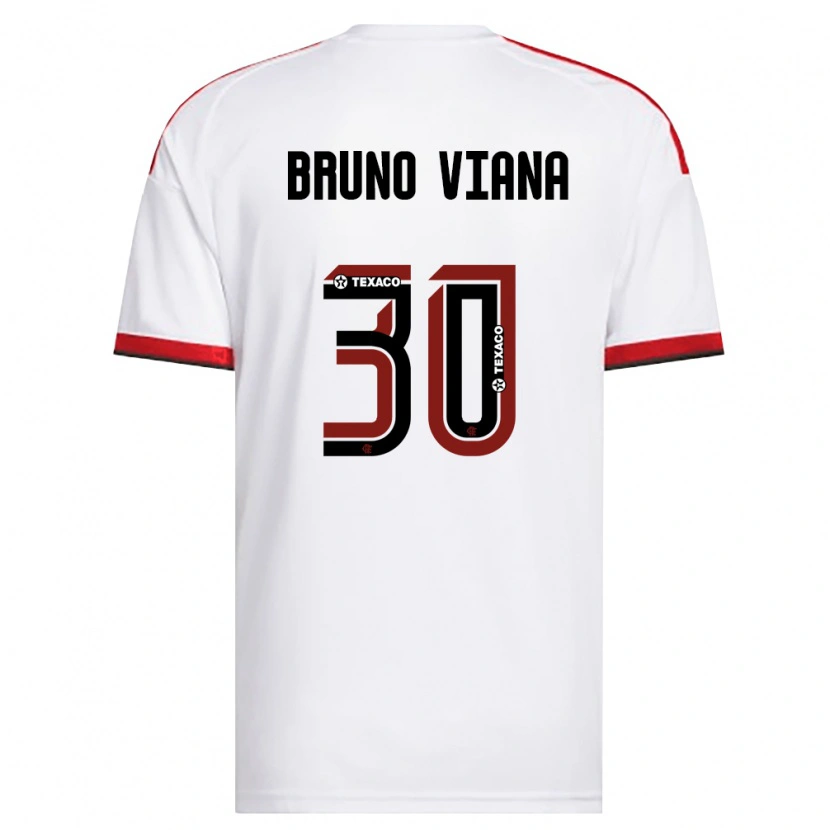 Danxen Kvinnor Bruno Viana #30 Vit Röd Svart Bortatröja Matchtröjor 2026/27 Tröjor T-Tröja