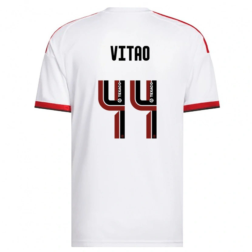 Danxen Kvinnor Vitor Eduardo Da Silva Matos #44 Vit Röd Svart Bortatröja Matchtröjor 2026/27 Tröjor T-Tröja