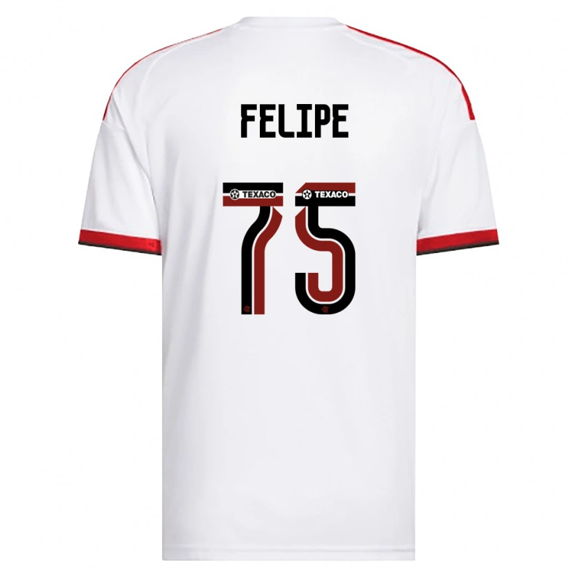 Danxen Kvinnor Luiz Felipe #75 Vit Röd Svart Bortatröja Matchtröjor 2026/27 Tröjor T-Tröja